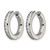 Chisel Titanium Polished Cubic Zirconia Hinged Hoop Earrings, 20 mm - View 3