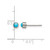 Chisel Titanium Brushed Turquoise 4 mm Stud Earrings - View 4