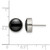 Chisel Titanium Brushed with Black Ceramic Circle Stud Earrings, 10 mm - View 4