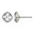 Chisel Titanium Polished Faceted Crystal Square Stud Earrings, 10 mm