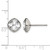 Chisel Titanium Polished Faceted Crystal Square Stud Earrings, 10 mm - View 4