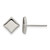 Chisel Titanium Polished 7 mm Square Stud Earrings