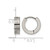 Chisel Titanium Brushed and Polished 4 mm Huggie Hoop Earrings, 12.5 mm Long - View 4