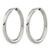 Chisel Titanium Polished 2.1 mm Hinged Hoop Earrings, 25 mm Long - View 2