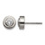 Chisel Titanium Polished Cubic Zirconia Stud Earrings, 8.8 mm