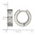 Chisel Titanium Polished Cubic Zirconia 5 mm Hinged Hoop Earrings, 14.6 mm Long - View 4