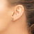 Chisel Titanium Brushed Rose Ion-Plated with Cubic Zirconia Heart Stud Earrings, 9 mm - View 3