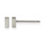 Chisel Titanium Brushed Rectangle Stud Earrings, 5 mm
