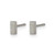Chisel Titanium Brushed Rectangle Stud Earrings, 5 mm - View 2