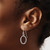Rhodium-Plated 10K White Gold Hollow Polished and Textured Shepherd Hook Drop French Wire Earrings, 35 mm - View 3