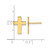 14K Yellow Gold Polished Cross Stud Earrings, 12 mm - View 4