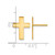 14K Yellow Gold Polished Cross Stud Earrings - View 4