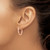10K Rose Gold Textured Hinged Hoop Earrings, 20 mm - View 3