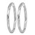Rhodium-Plated 10K White Gold Twisted Hinged Hoop Earrings, 40 mm - View 2