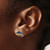 14K Yellow Gold Blue and White Enamel Dolphin Stud Earrings, 8.3 mm - View 3