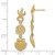 14K Yellow Gold Starfish, Sand Dollar,Scallop Shell Dangle Earrings, 35.2 mm - View 4