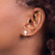 Rhodium-Plated 14K White Gold Polished Cross Stud Earrings - TE977W - View 3