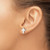 Rhodium-Plated 14K White Gold Polished Cross Stud Earrings - TE978W - View 3