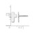 Rhodium-Plated 14K White Gold Polished Cross Stud Earrings - TE978W - View 4