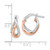 14K Two-Tone Gold White and Rose Gold Fancy Hoops Earrings, 15.87 mm - View 4