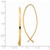 14K Yellow Gold 1.75 mm Square Tube Wire Threader Drop Earrings, 42.8 mm Long - View 3