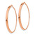 14K Rose Gold 1.75 x 27 mm Wire Hoop Earrings, 27.25 mm Long - View 2