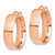 14K Rose Gold 7 x 24 mm High Polished Tube Hoop Earrings - View 2
