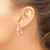 14K Rose Gold 7 x 24 mm High Polished Tube Hoop Earrings - View 3