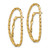 14K Yellow Gold Twisted Fancy Post Drop Earrings - View 2