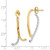 14K Two-Tone Gold Polished & Twisted Front & Back Post Drop Earrings - View 3