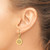 14K Yellow Gold Mini Nautical Compass Dangle Leverback Drop Earrings, 31.5 mm - View 3