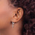 Rhodium-Plated 14K White Gold Polished Cross Dangle Leverback Drop Earrings, 30.25 mm - View 3
