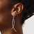 Rhodium-Plated 14K White Gold Polished Diamond-Cut Curved Bars Dangle Leverback Drop Earrings, 69.3 mm - View 4