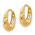 14K Yellow Gold Polished Diamond-Cut Hoop Earrings, 13.7 mm - View 2