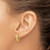 14K Yellow Gold Polished Diamond-Cut Hoop Earrings, 13.7 mm - View 3