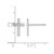 Rhodium-Plated 14K White Gold Cross Stud Earrings, 10.95 mm - View 3