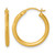 14K Yellow Gold 2.00 x 18.00 mm Polished Round Tube Hoop Earrings, 18 mm Long