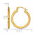 14K Yellow Gold 2.00 x 20.00 mm Polished Round Tube Hoop Earrings, 22 mm Long - View 3
