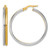 14K Yellow Gold with White Rhodium-Plated Polished 4.00 mm X 35 mm Round Hoop Earrings