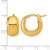 14K Yellow Gold Polished 9.75 mm X 17 mm Puffed Round Hoop Earrings, 17.3 mm Long - View 3