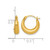 14K Yellow Gold Hollow Polished 3.80 mm Graduated Hollow Hoop Earrings, 13.3 mm Long - View 3