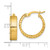 14K Yellow Gold Polished 5.0 x 18 mm Diamond-Cut Textured Tube Hoop Earrings, 19 mm Long - View 3