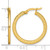 14K Yellow Gold Polished 1.5 x 24 mm Textured Greek Key Hoop Earrings - View 3