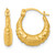 14K Yellow Gold Hollow Polished Fancy Scalloped Hollow Hoop Earrings, 15.3 mm