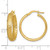 14K Yellow Gold Polished Greek Key Design Textured 4.00 x 24 mm Tube Hoop Earrings - View 3