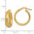 14K Yellow Gold Polished Greek Key Design Textured 4.00 x 18 mm Tube Hoop Earrings, 19 mm Long - View 3