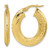 14K Yellow Gold Polished and Diamond-Cut 3.4 mm X 27 mm Knife-Edge Oval Tube Hoop Earrings