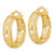 14K Yellow Gold Polished Laser and Diamond-Cut 6.15 x 21 mm Fancy Design Round Hoop Earrings, 23 mm Long - View 2