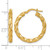 14K Yellow Gold Polished Diamond-Cut Twisted 3.00 x 25 mm Tube Hoop Earrings, 26 mm Long - View 3