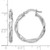 Rhodium-Plated 14K White Gold Polished Twisted 2.75 x 25 mm Tube Hoop Earrings, 26 mm Long - View 3